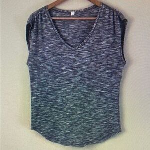 Women's Gray V-Neck Top